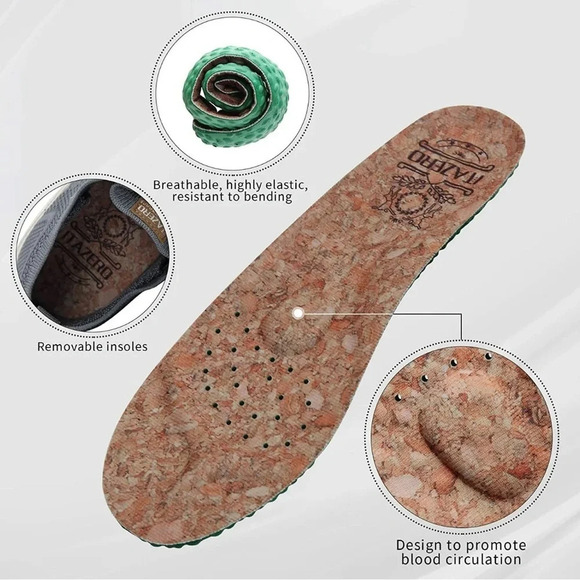 ITAZERO Men’s Khaki Tan Casual Lace Up Shoe with Arch Support Insoles Size 11 - Picture 11 of 12